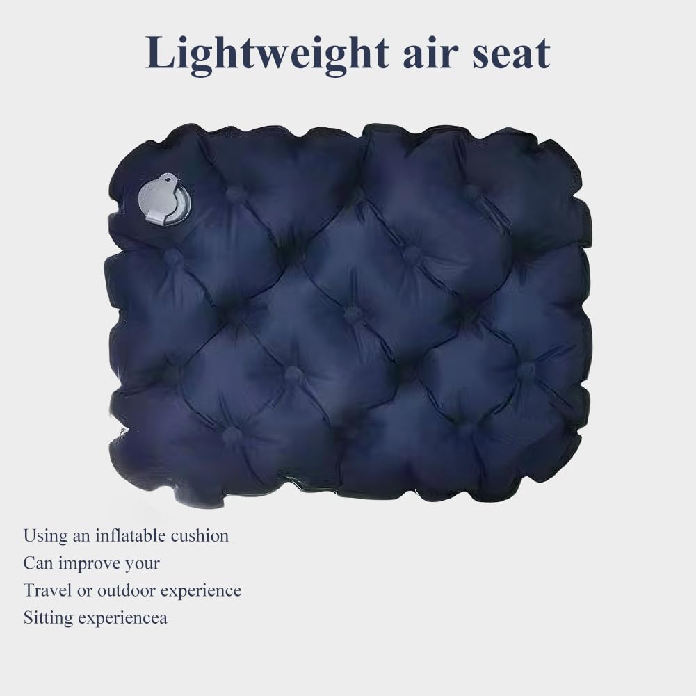 Cojín de Asiento Inflable Impermeable 40x30cm para Camping Viajes