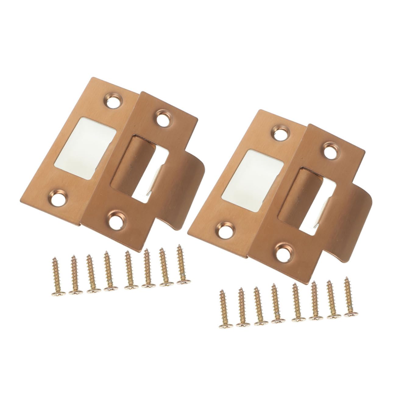 Operitacx 16 Ensembles Ensemble d'accessoires de verrouillage de porte serrure plusieurs gâches pour portes extérieures plaques en acier inoxydable Plastique