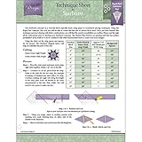 The included chart gives you cutting dimensions for ten different sizes, from 3" to 12" finished units One page laminated for durability and 3 hole punched for storage The Starburst Lemoyne is a versatile block typically made using paper or foundatio...