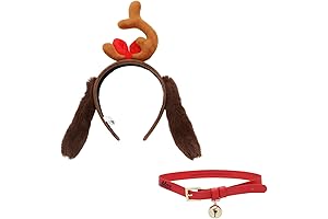 Grinch Max Head and Ears Headband with Collar Set