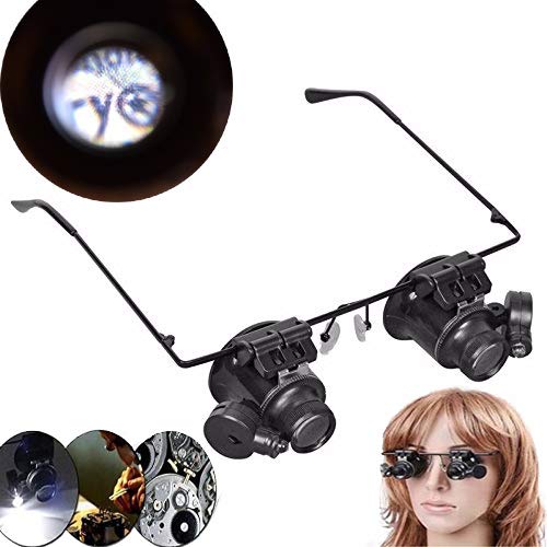 DIY Crafts Design No # 1, Pack of 1 Pc, Jewelers Watchmaker Loupe Magnifying Tool with LED Light 10X 15X 20X 25X Watch Camera Repair Lens Doubl(Design No # 1, Pack of 1 Pc)