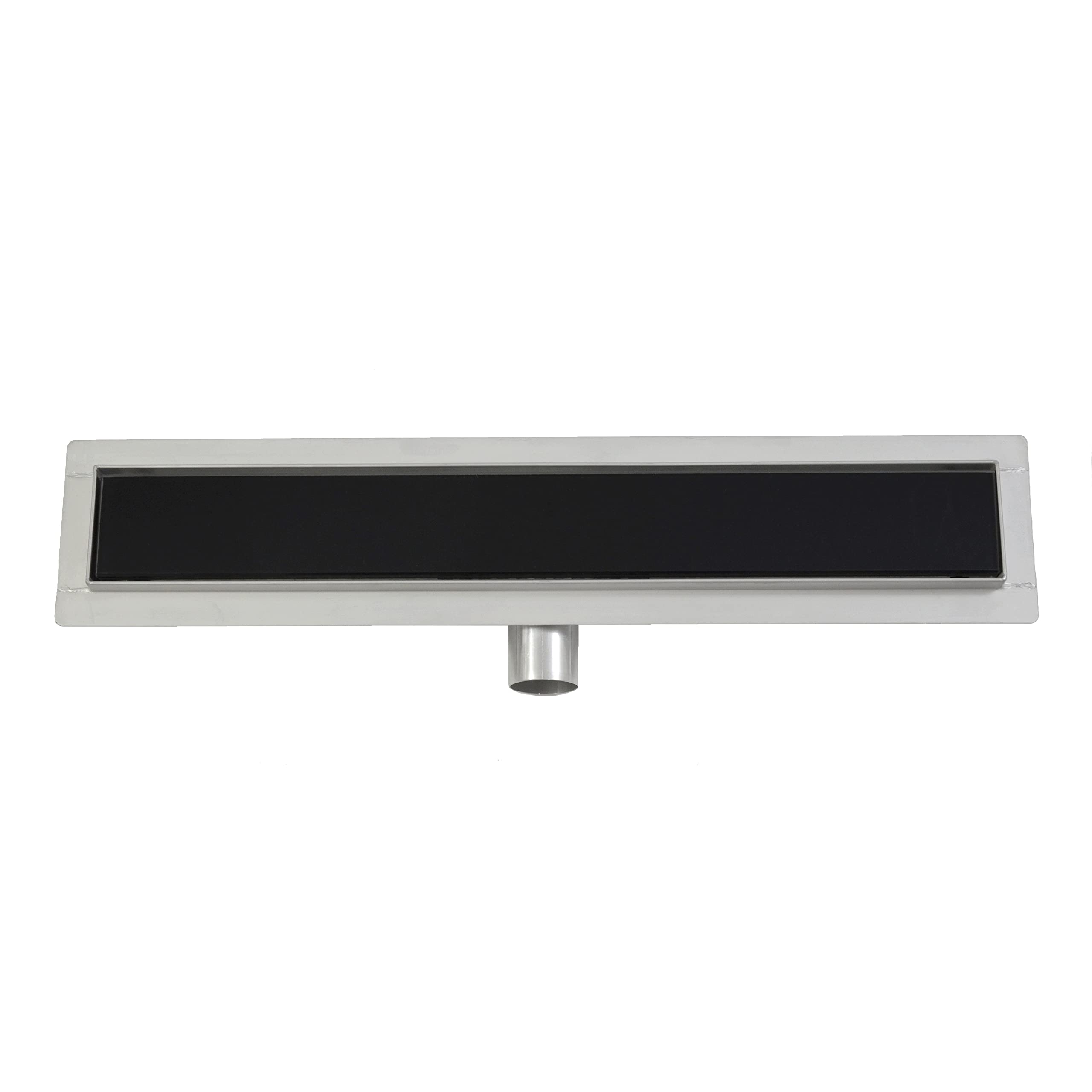 Desague Ducha Desagüe Lineal De Acero Inoxidable Canaleta con Sifón Y Filtro Diámetro De 40 o 50 mm 80 cm Plateado Negro