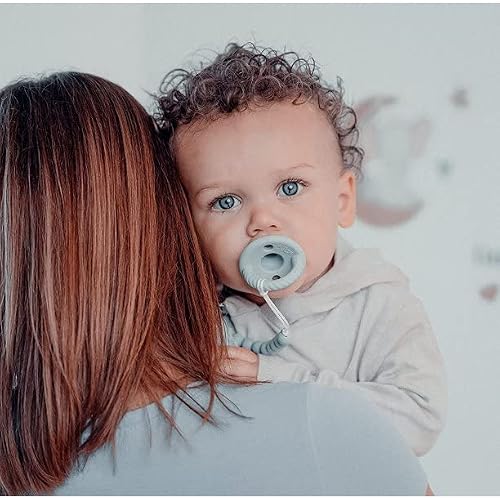 Silicone Pacifier Clips For Boys And Girls, Baby Pacifiers Paci Clip (Earth Green, Pack Of 2) #TOP29