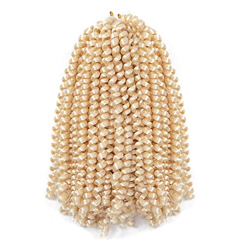 MSBELLE Crochet Spring Twist Hair Braiding 100g/Pcs Kinkly Twist Braiding Hair 8 Inch Spring Twist Crochet Hair (613# 1PCS)
