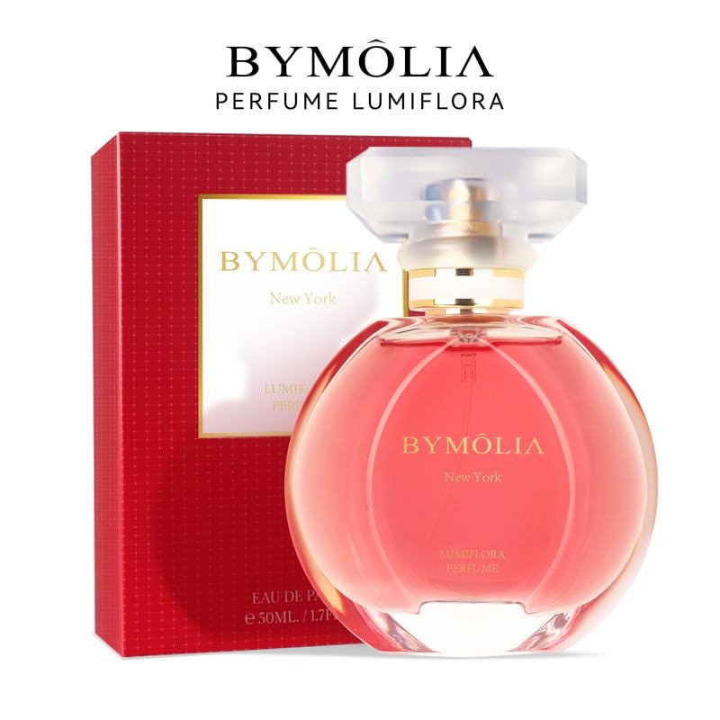 BYMOLIA Lumiflora Perfume  Aceite de fragancia personal adictivo de larga duración  Frutas cítricas y aroma de jazmín Eau de Parfum, 1.7 onzas
