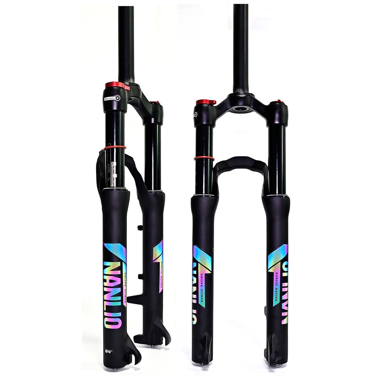 FukkeR VTT Fourche Avant 1-1/8 Tube Droit 20 24 Pouces Fourches Suspension Air XC Vélo De Montagne 100mm Voyager Dégagement Rapide QR 9×100mm Frein À Disque