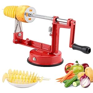 Spiraalsnijder, aardappelsnijder, aardappelsnijder, roestvrij staal, tornadosnijder, aardappelTwister met anti-slip…