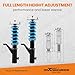 maXpeedingrods Coilover for Honda Civic 2001-2005 DX/EX/GX/HX/LX/Si, Height Adjustable Shock Absorrber, 24 Levels Damper Adjustable Coilovers Suspension Kit Strut, T6 Upgraded Lowering Kits Blue