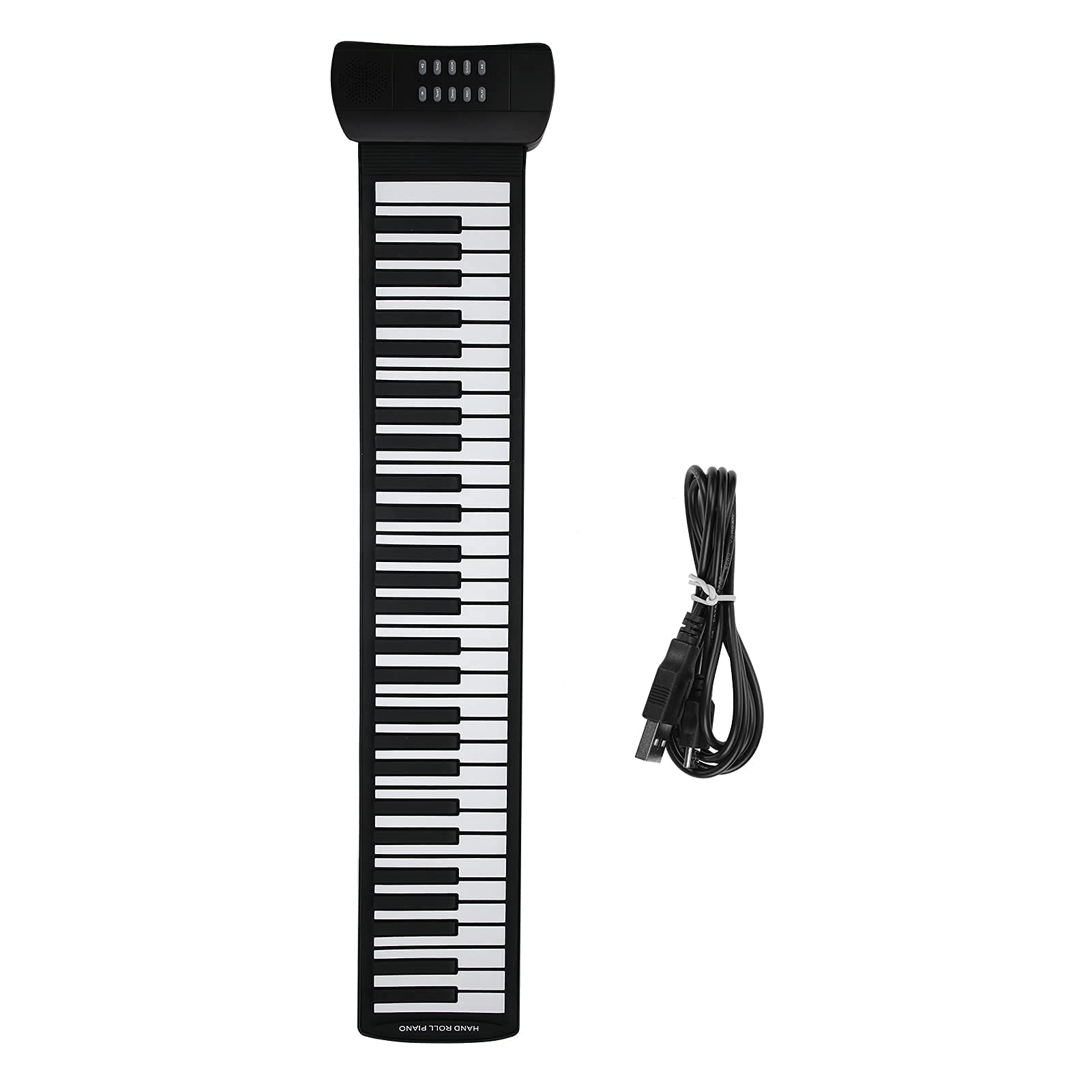 Hand Roll Piano, 61 Tasten Faltbares Silikon Roll Up Piano Wiederaufladbares Elektrisches Keyboard Musikinstrument mit Aufnahmefunktion