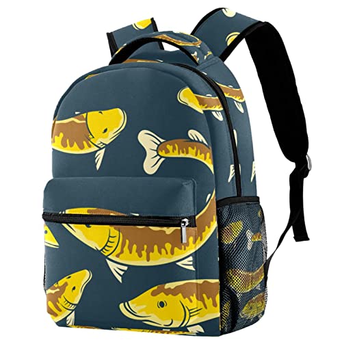 Sac à dos poissons musqués dorés grand confort et rangement voyage