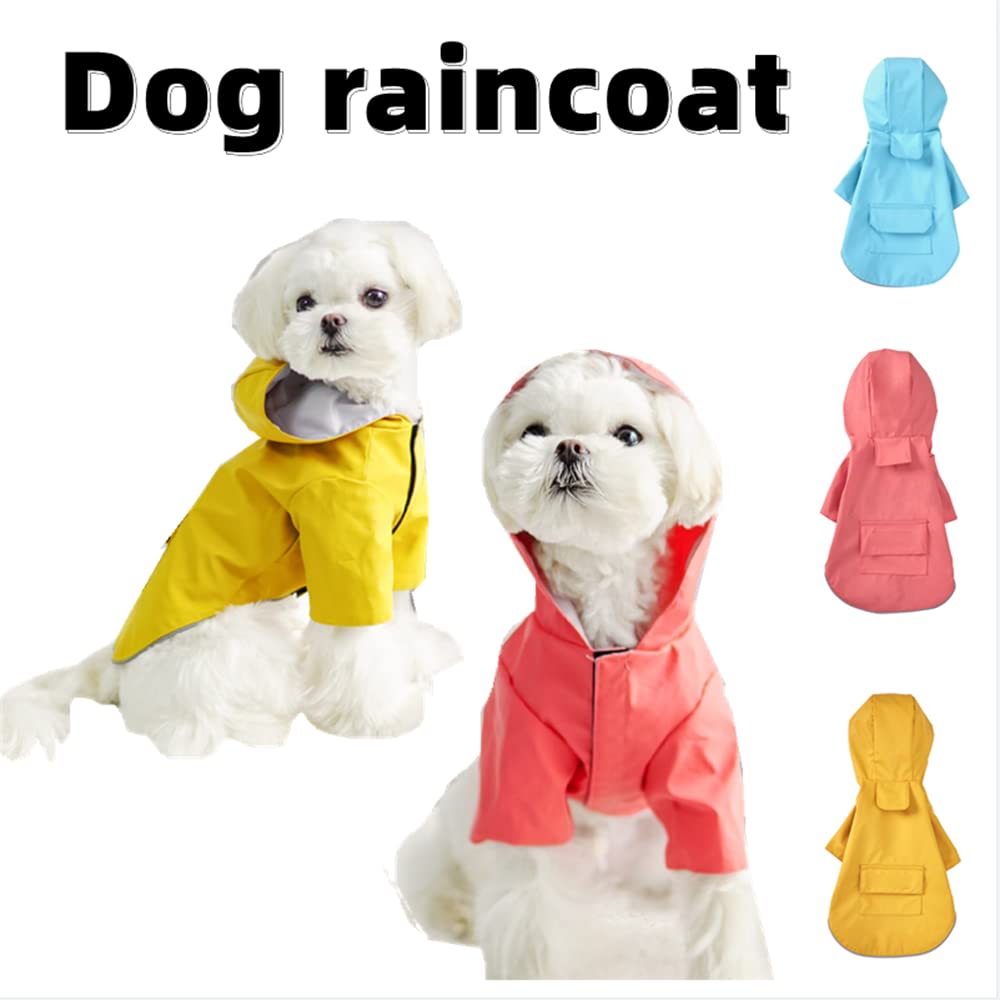 Chubasquero para Perros, Poncho Impermeable con Capucha for Perro, Ropa de Dos Patas, Chaqueta, for Cachorros y Perros Grandes(Blue,XL)