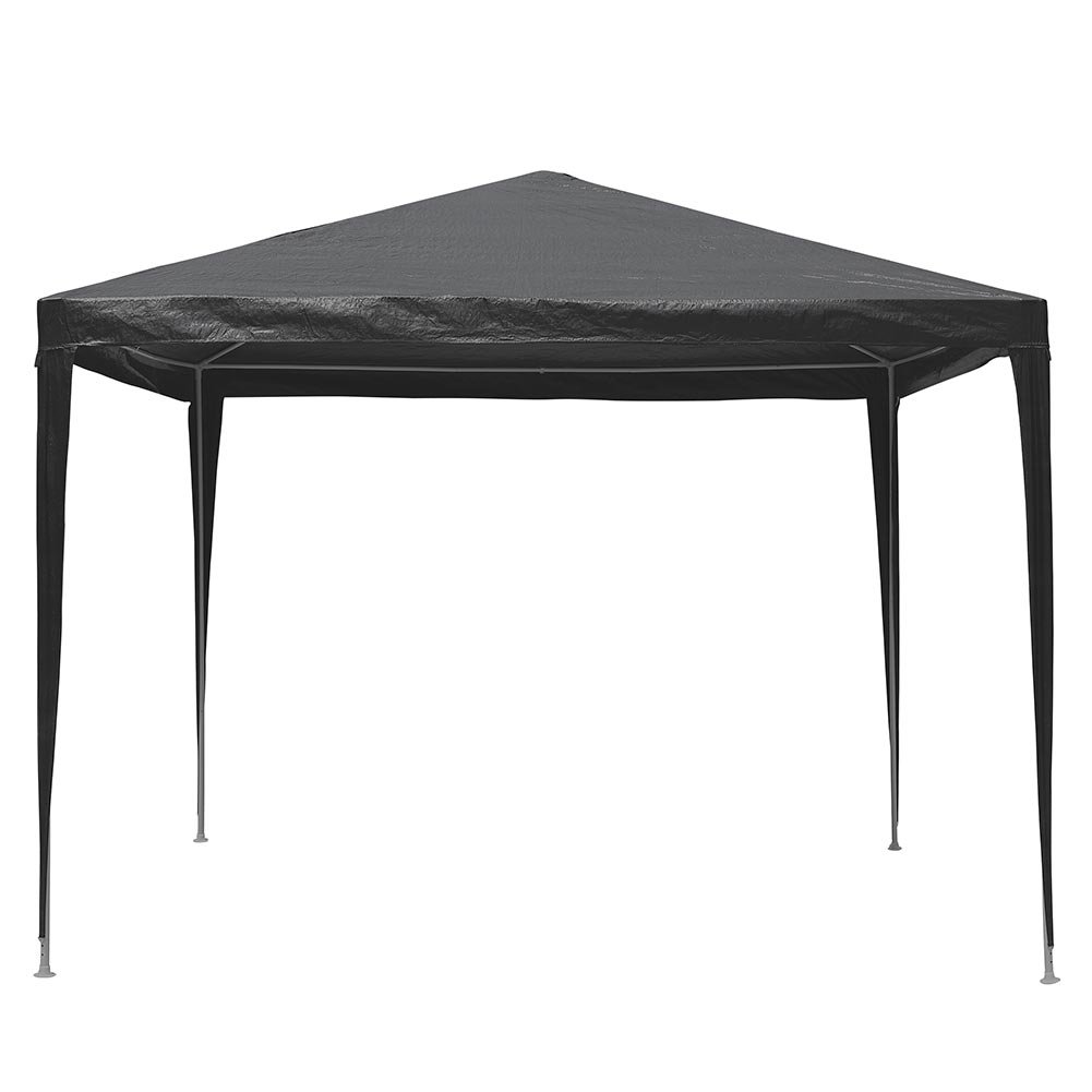 Bakaji Gazebo da Giardino 3x3 mt Struttura Tubolare in Metallo Telo PE Impermeabile Grigio