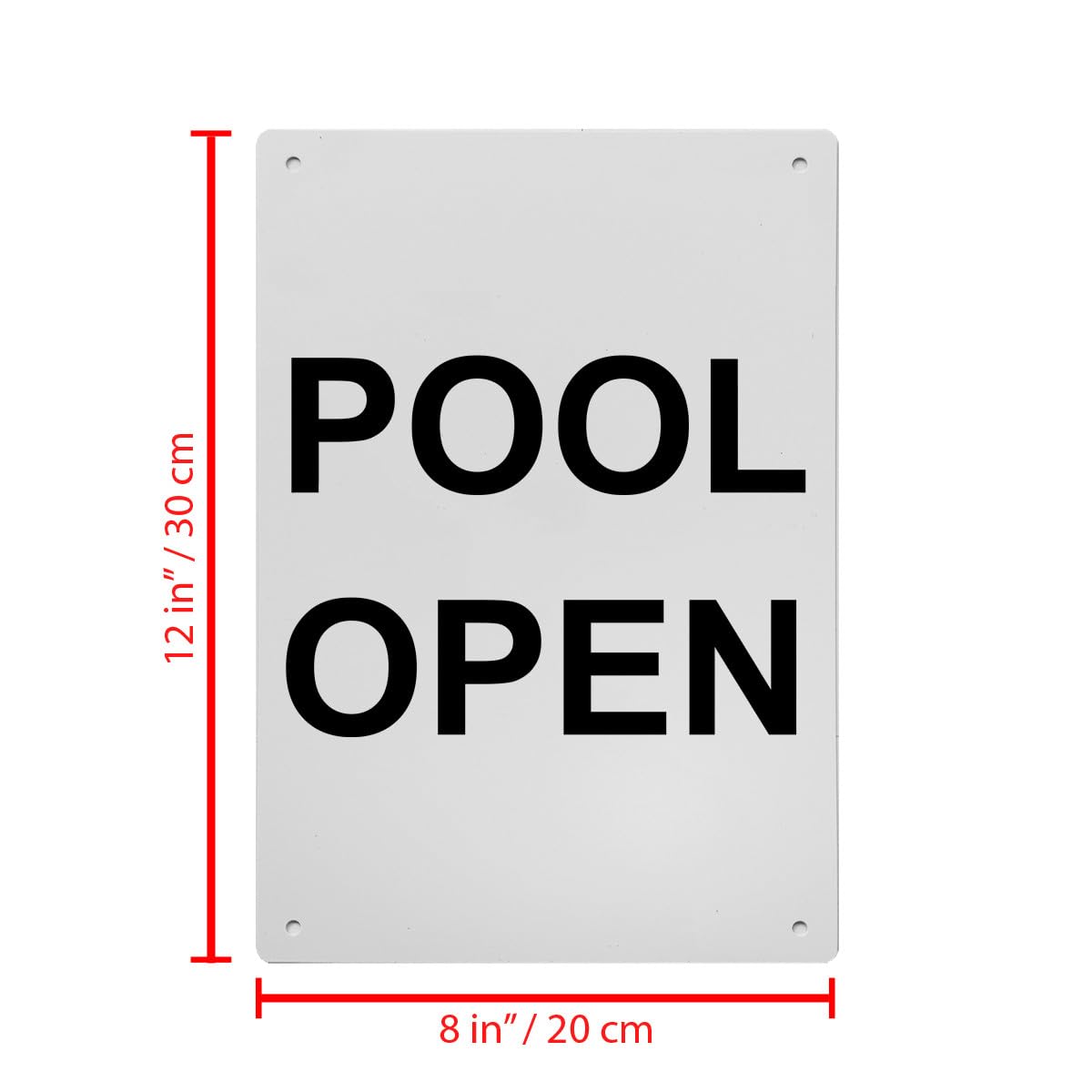 Pool Open Sign, 8.5 x 11 in