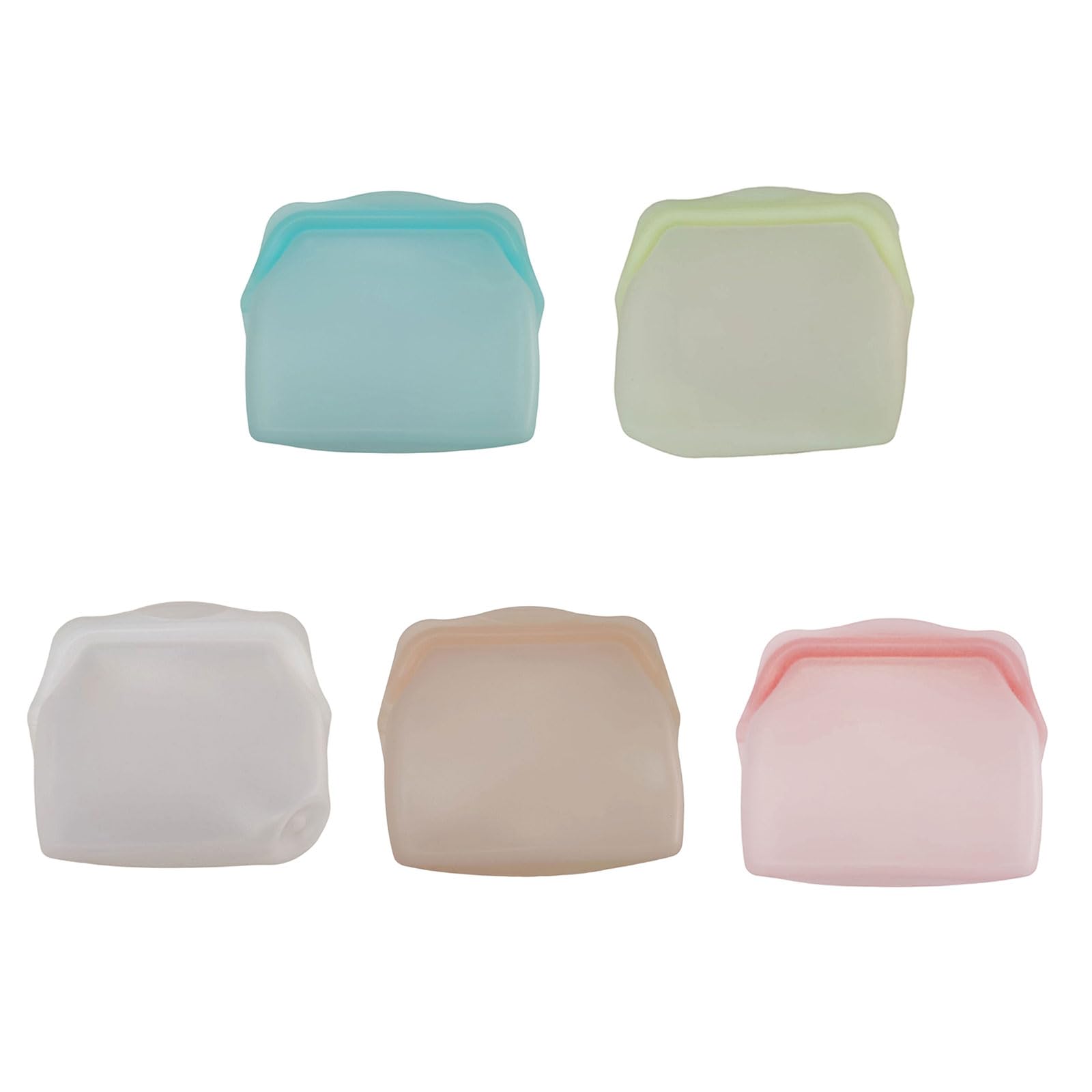 5PCS Leakproof Silicone Storage Bags Great for Meals Prep Lunch and Leftovers Materials Food Storage Bags