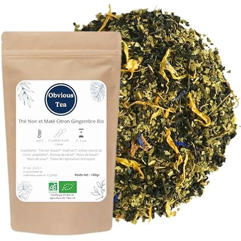 Thé Noir et Maté Citron Gingembre - Obvious Tea Cover