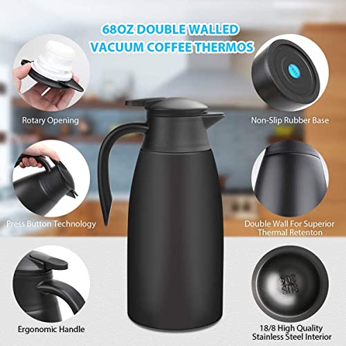 Termo de acero inoxidable de 2L ideal para compartir café en casa 7