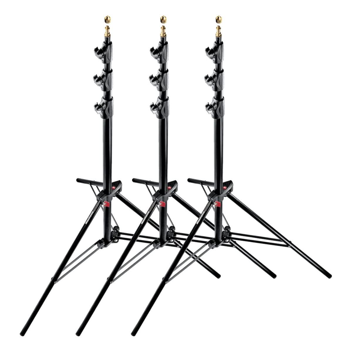 Manfrotto 3er-Pack Stativ Master Schwarz 1004BAC-3
