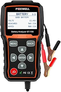 Battery Tester FOXWELL BT705 Automotive 100-2000 CCA Battery Load Tester, 12V 24V Car