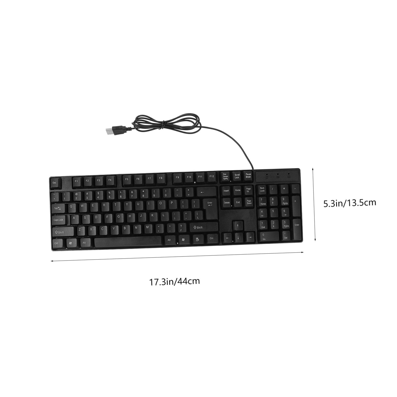 Pack Teclado y Ratón Ergonómico Negro 104 Teclas y Diseño Abs para Oficina y Uso Diario Comodidad Máxima y Función Plug and Play