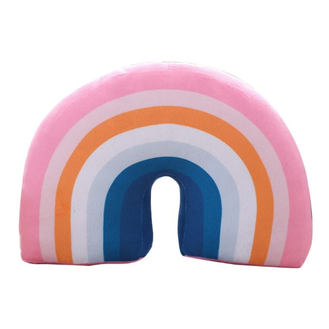 Whyzsjnclg Rainbow Throw Pillow, Rainbow Pillow for Girls 13.78inch Arch-shaped Decorative Throw Plush PP Cotton Stuffed Cushion for Sofa Chair Bed, As Shown