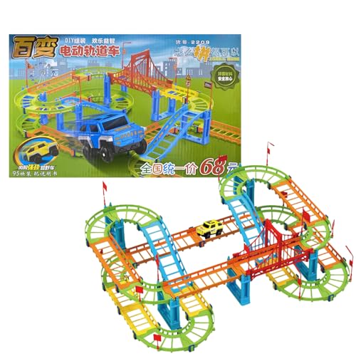 Circuito De Carreras,Juego De Juguete con Rampa para Actividades En El Interior | Juguete De Pista De Carreras | para Niños De 3 Años Y Más, Niñas, Bebés, para Juego En Casa En Navidad