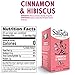 Salada Soothing Teas, Cinnamon & Hibiscus Herbal Tea 20 Individually Wrapped Tea Bags Per Box (Pack of 6) Caffeine Free Brew Hot Naturally Flavored Herbal Tea Served Hot/Cold