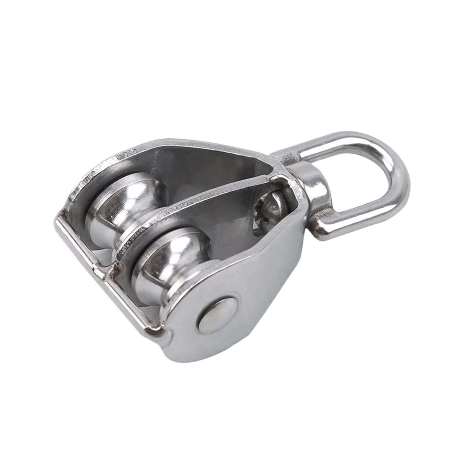 Apto para cuerda o cordón en interiores Polea de acero inoxidable con rueda simple o doble, juego de poleas de elevación con cable giratorio, herramientas for ruedas de elevación, polea de grúa con ca