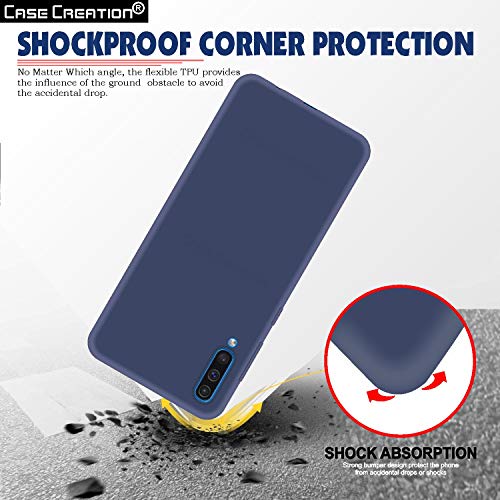 Image of Case Creation Luxurious OG Series for Samsung Galaxy A70 Case Cover,Anti-Dirty Slim Case Frosted Matte Cute Candy TPU Raised Bezel (Splash of Color) Back Cover for Samsung A70 -Navy Blue