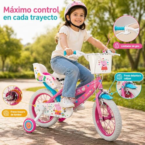 Miniatura 5 de Bicicleta 14 Peppa Pig Rosa