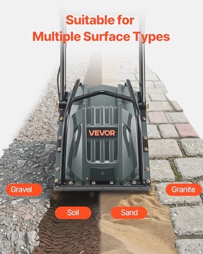 Image of VEVOR Plate Compactor 130W Electric Ground Rammer 5kN Force 3.9in Depth