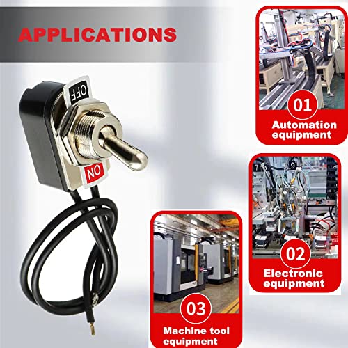 image for HUAREW Heavy Duty Toggle Switch SPST 2 Pin ON/Off Rocker Toggle Switch