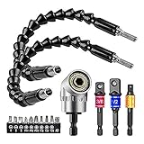 ♚Amplia gama de uso:Compatible con llave pequeña/destornillador inalámbrico/taladro manual de CC de baja velocidad/destornillador neumático/taladro dinamométrico/destornillador eléctrico.Se utiliza principalmente en chasis de computadora,gabinetes eléctricos,muebles,electrodomésticos y otros destornilladores de espacio estrecho.
