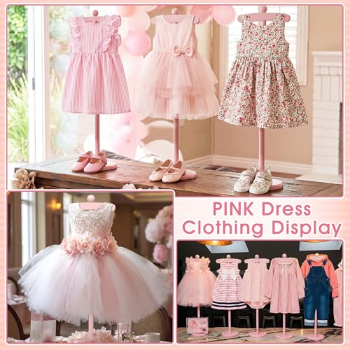 Image of Bucherry 2 Pack Baby Clothes Display Stand Clothe Rack Baby Shower, Pink