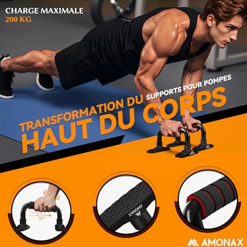 Amonax Roue Abdominale Convertible, Ab Roller Wheel, Roulette Abdominaux Exercice pour Abdominaux, Roue de Fitness pour Musculation Sport Maison Materiel pour Homme Femme – Image 5