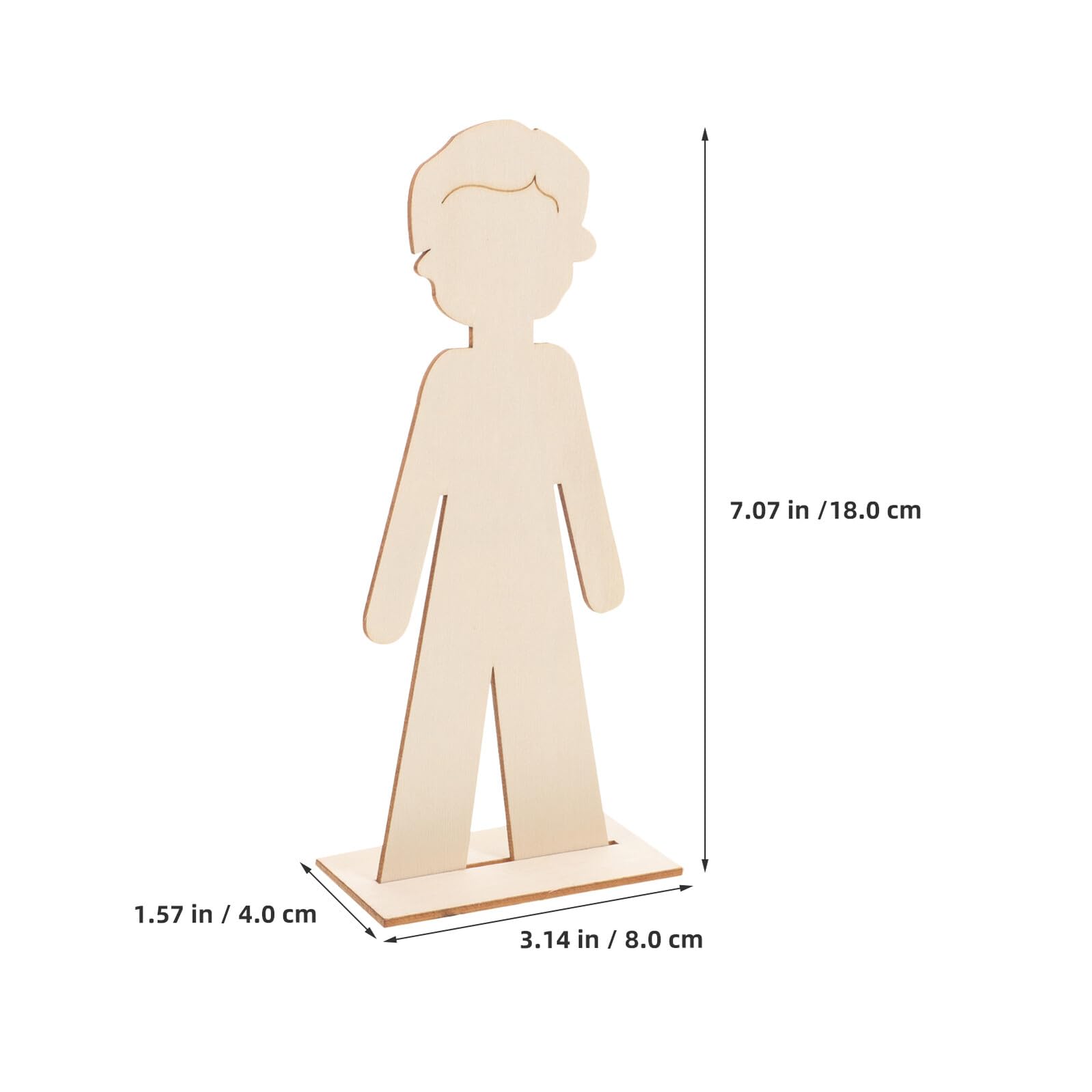 HOMSFOU 40 Unidades Figuras de Madera sin Terminar Recortes de Madera Forma para Manualidades para Pintar Decoración DIY para Fiestas y Suministros Escolares