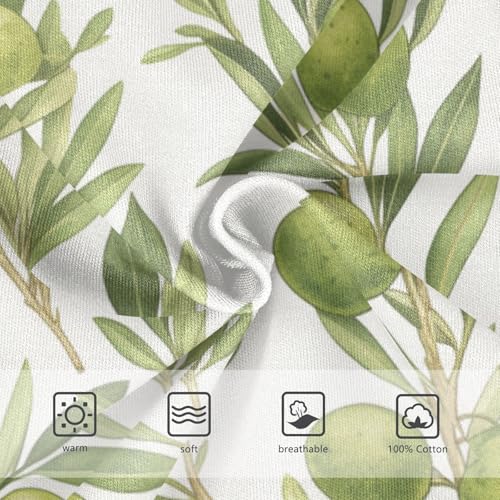 KLL Green Branch Olive Seamless Pattern Baby Boys Cotton Nighttime Underwear Cute Undies3