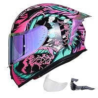 ILM – ILM Motorradhelm Integralhelm Herren Damen-Motorcycle Helmet