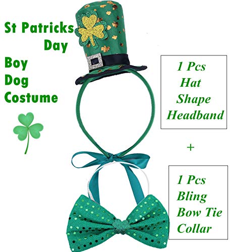 St Patricks Day Dog Costume – St. Patty’s Day Doggie Headband and Green Bow Tie Kit St Patricks Day Dog Costume – St. Patty’s Day Doggie Headband and Green Bow Tie Kit