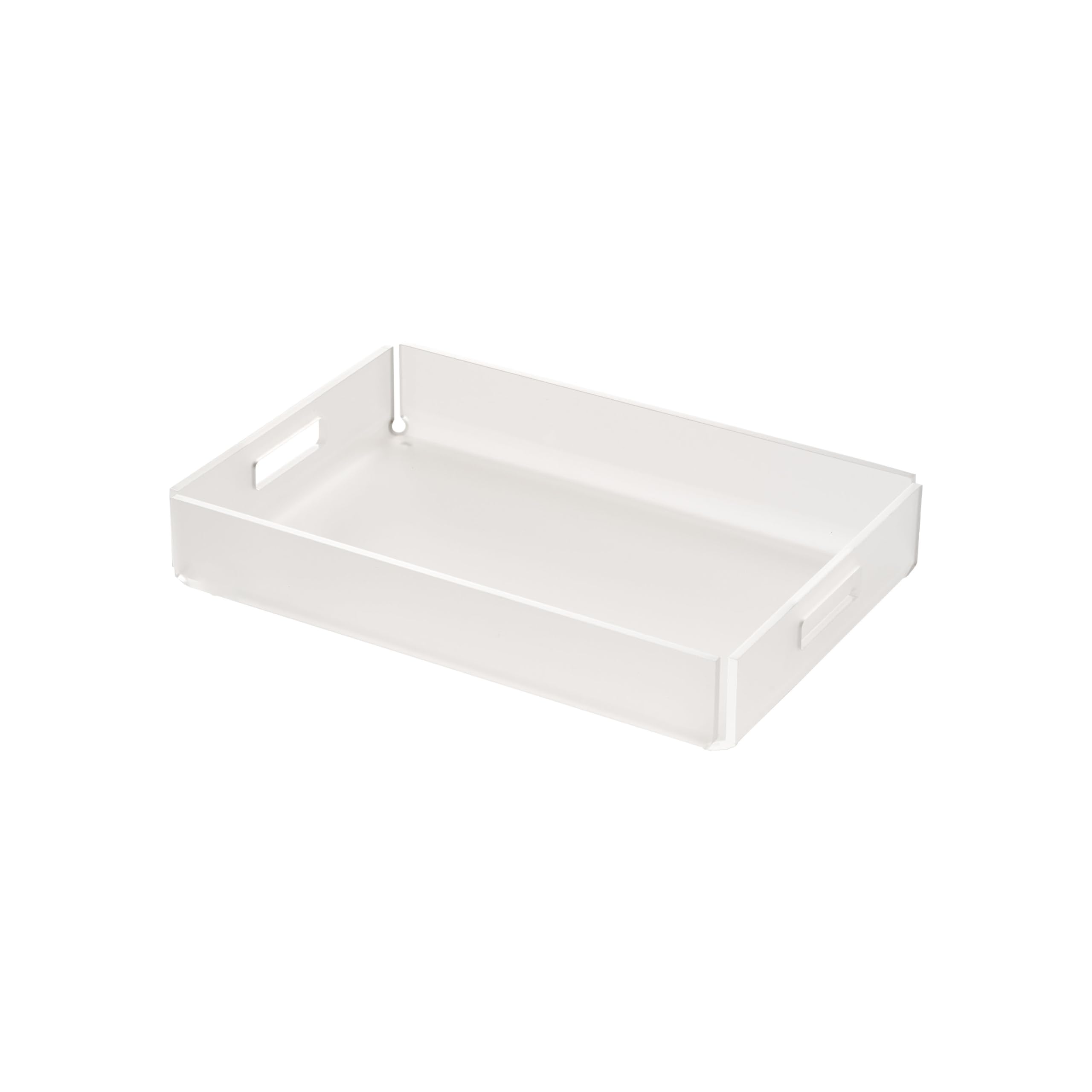 LINEE Recanati MEDITERRANEA Vassoio Rettangolare Piccolo in PMMA 20x30x5 cm – Accessorio da Tavola Moderno – Design Elegante Made in Italy (Trasparente Satinato)