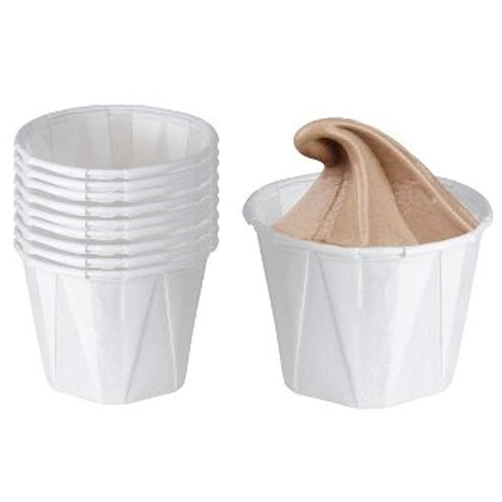 We Can Source It Ltd - White Paper Soufflé Cups with Dry Wax Coating 1oz(30ml) – Disposable Portion Pots for Sauces, Samples, Dips – Microwave and Dishwasher Safe – Bulk Catering Supply - Pack of 5000