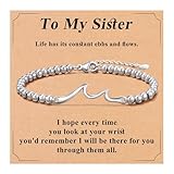 JSJOY Sister Bracelet Sisters Gifts from Sister, Sterling Silver Bracelets for Women Birthday Unique Gift for Sisters