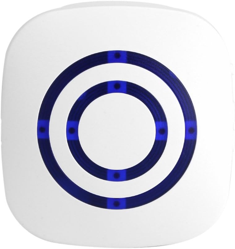 Fdit Timbre Inalámbrico, 110V-240V Sensor de Movimiento Timbre de Puerta Rango de Trabajo hasta 70 Metros Alarma de Seguridad para el Hogar Admite 38 Canciones Diferentes(EU Plug-M)