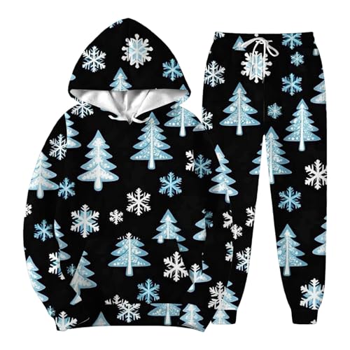 Traje de Navidad para hombre con capucha conjunto deportivo de jogging tallas grandes 3