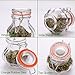 Glass Spice Jars,Encheng Glass Jars With Airtight Lids 4 oz,Small Jars With LeakProof Rubber Gasket,Mason Jars With Hinged Lids For Kitchen,Mini Storage Containers With Twine and Tags Labeling 30 Pack