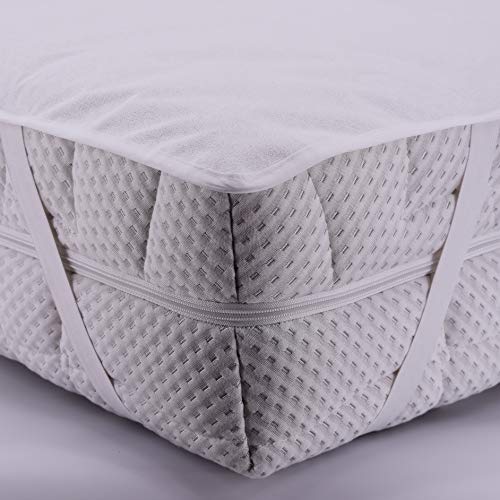 SETEX Waterdichte badstof matrasbeschermer, 120 x 200 cm, generatie, wit, F4PE12020001002 - Image 4