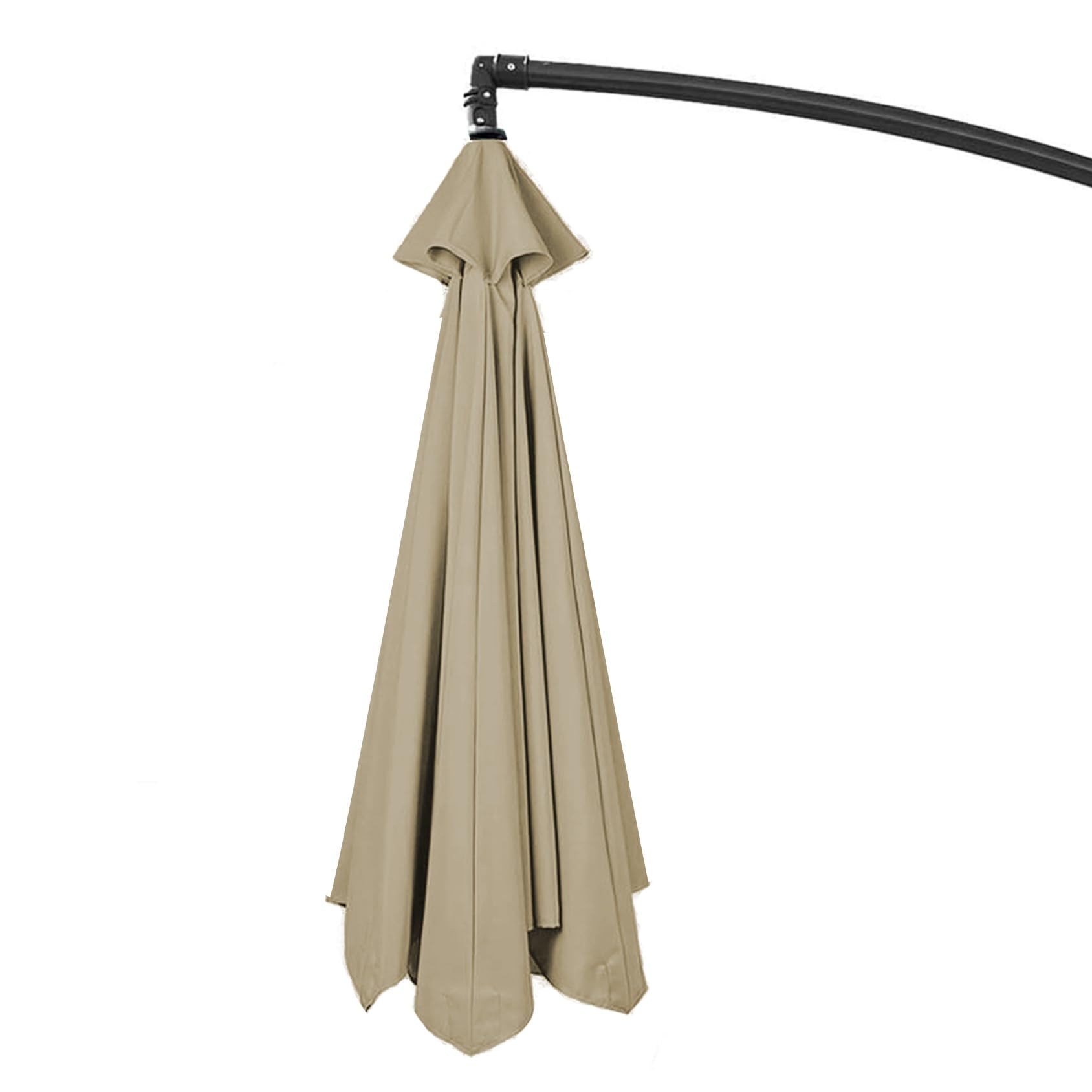 200CM/2.7M/300CM + 6 Arms/8 Arms Patio Umbrella Replacement Cloth Canopy Cover Waterproof Replacement Parasol Fabric Cover (Polyester)(Color:Top color,Size:6 ribs-2m(6.5ft)) — image 1