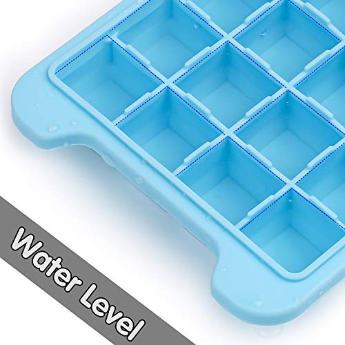 Molde para cubitos de silicona 3 pack con tapadera azul miniatura 2