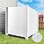 Beimo Air Conditioner Fence Privacy Screen 50 "H x 50 "W Trash Can Enclosure?Pool Equipment Enclosure White Outdoor Privacy Vinyl Fence Panels for Outside?2 Panels with Metal Stake?