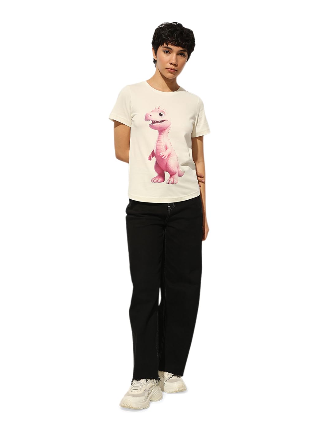 only Women's Cartoon Regular Fit T-Shirt-picture-13