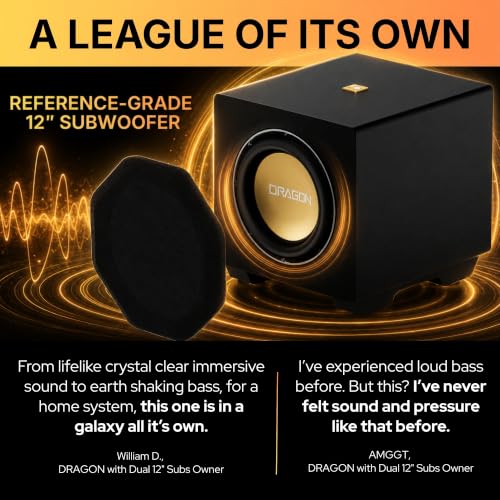 Image of Nakamichi Dragon 11.2.6 Dolby Atmos /DTSX Pro Surround Soundbar Sys-2x12 Sub